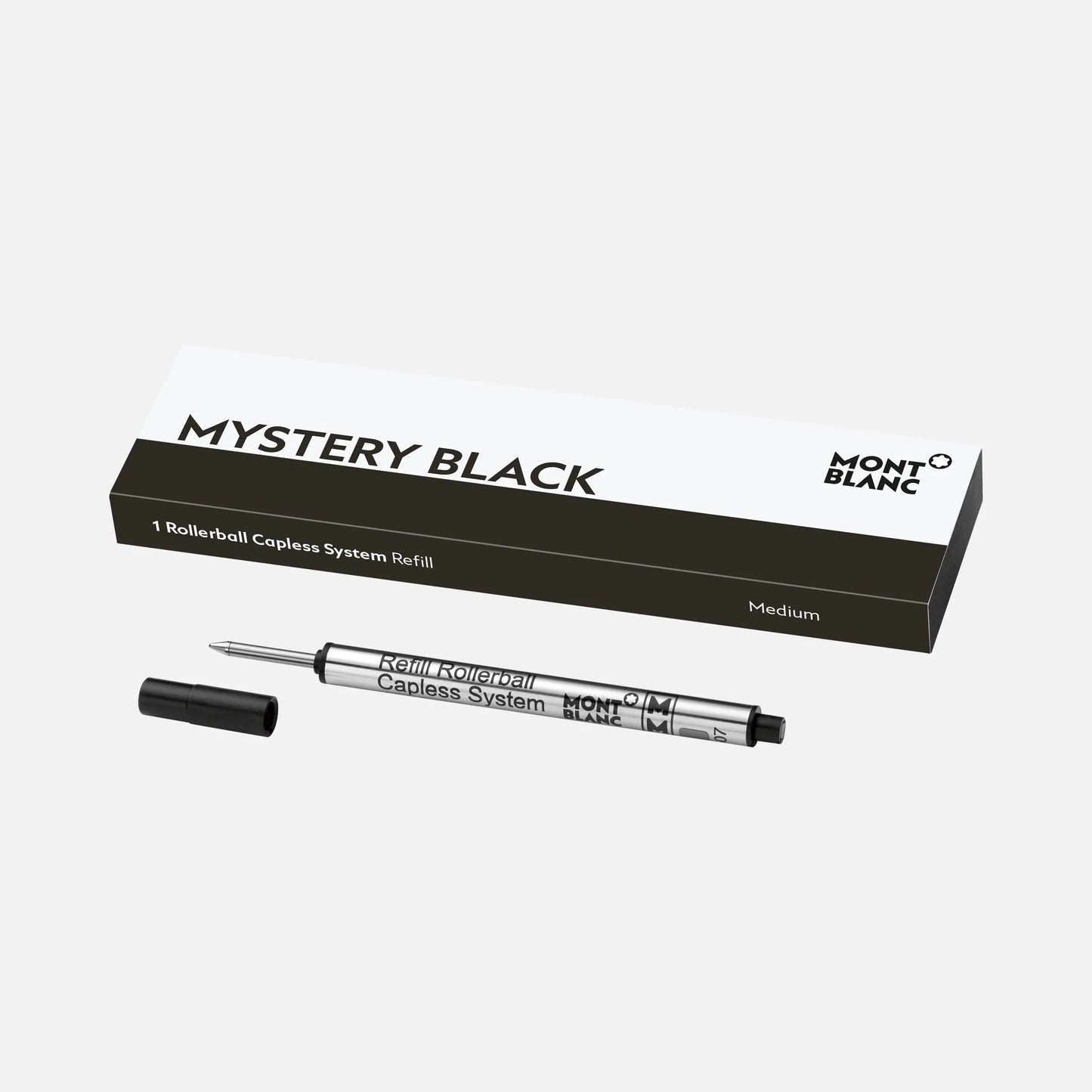 Montblanc 1 Rollerball Refill Medium Capless System Black Mystery Black Tip M 128242