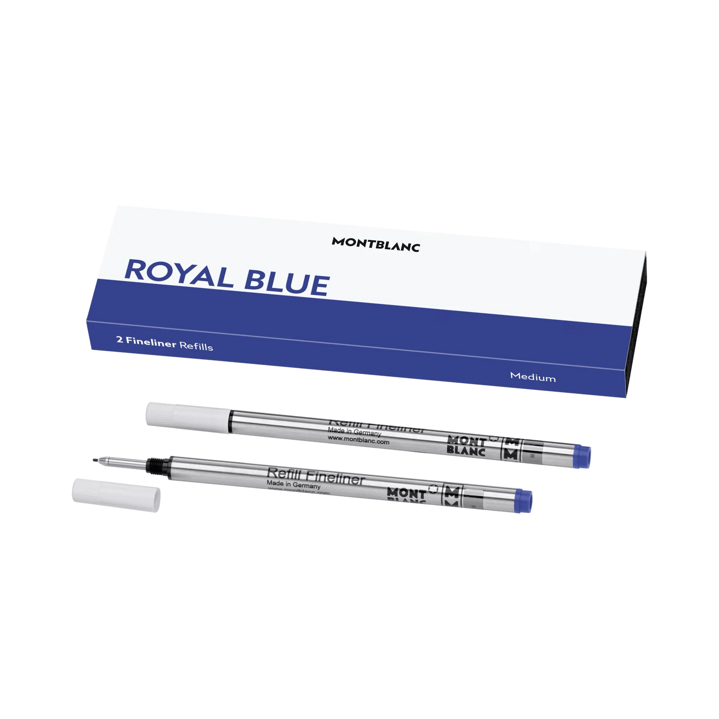 Montblanc 2 fineliner refills M tip Royal Blue blue 128248