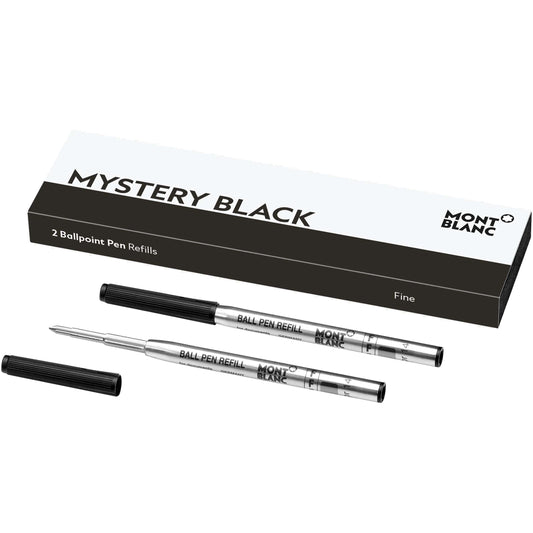 Montblanc 2 recharges pour stylo à bille pointe F Mystery Black noir 116189
