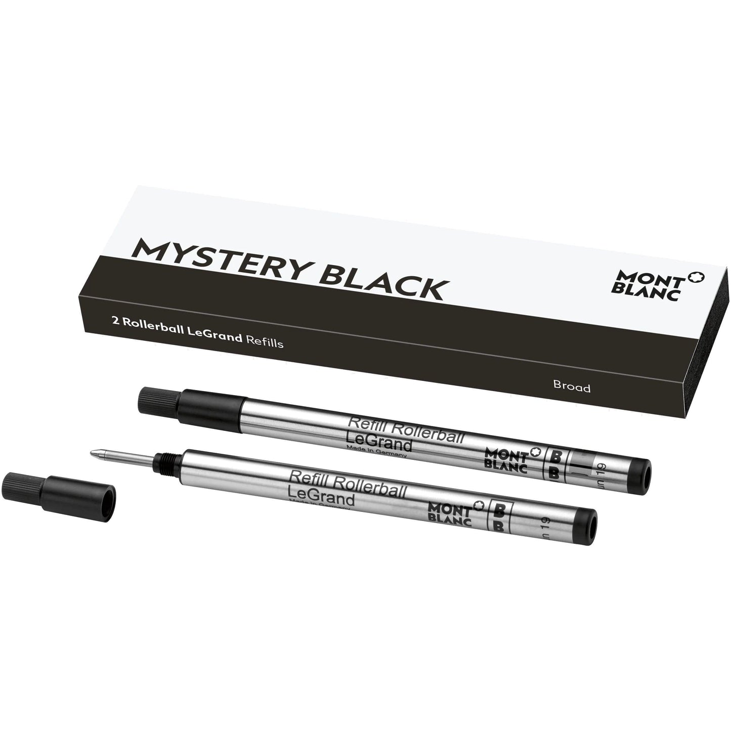 Montblanc 2 Refill for LeGrand Broad Mystery Black Rollerball Black 128226