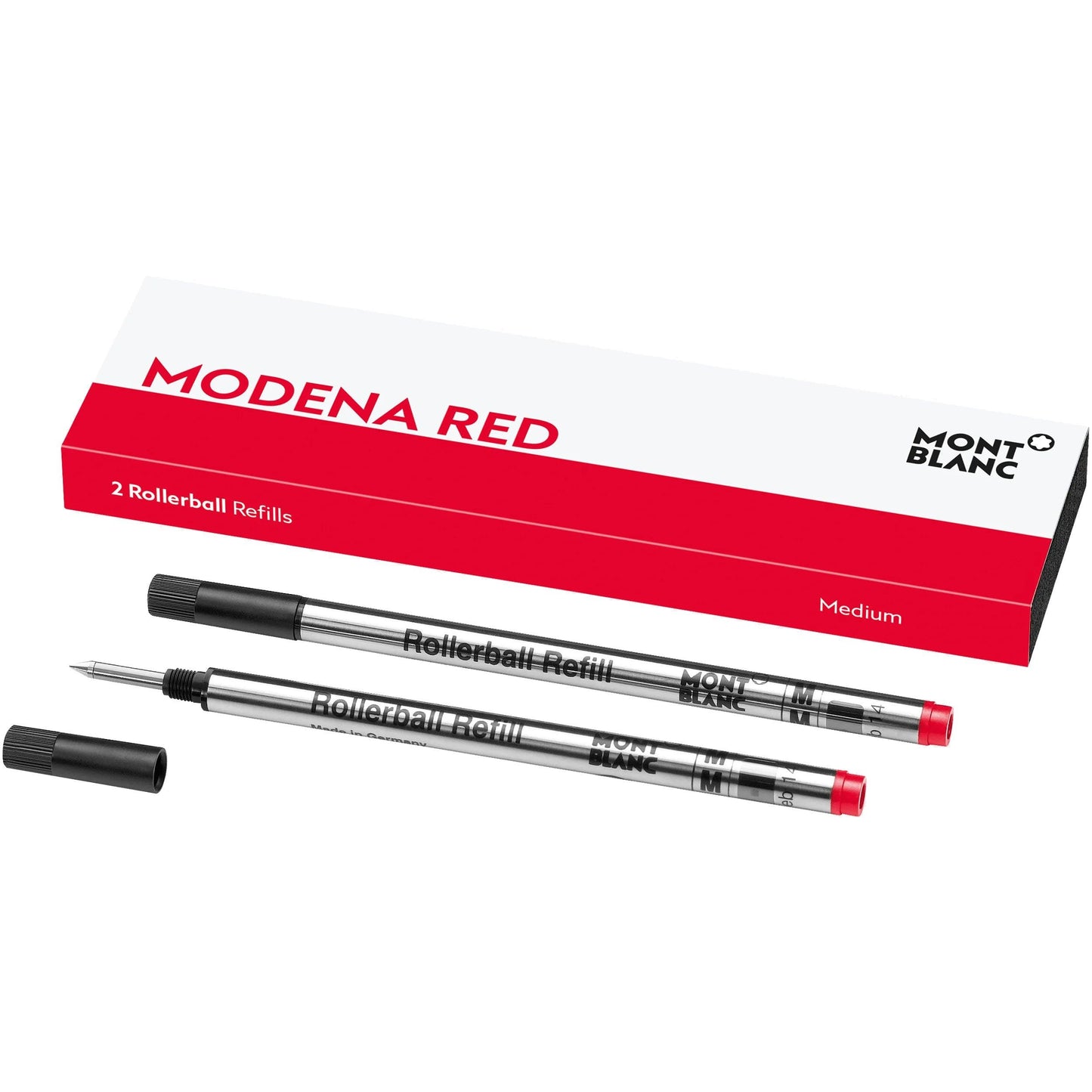 Montblanc 2 rollerball refills (M) red Modena 124517