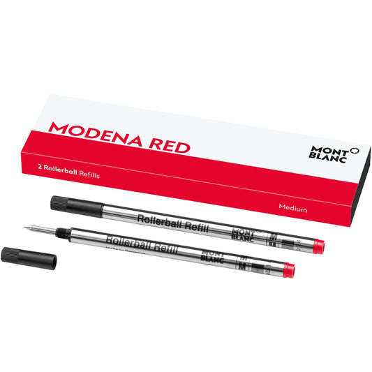 Montblanc 2 Nachfüllminen für Roller (M) Rot Modena 124517