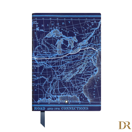 Montblanc blocco note #146 a righe Meisterstück Around the World in 80 Days blu 134713