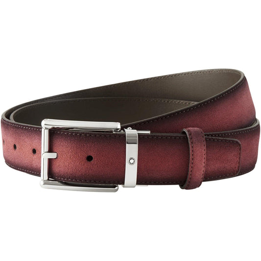 Montblanc adjustable faded burgundy belt 116723