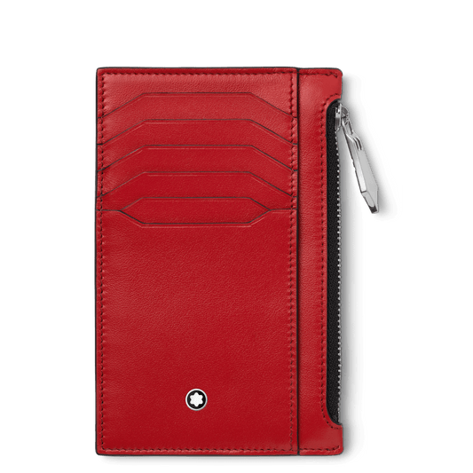 Montblanc Meisterstück 8-compartment gusseted wallet with red 129688