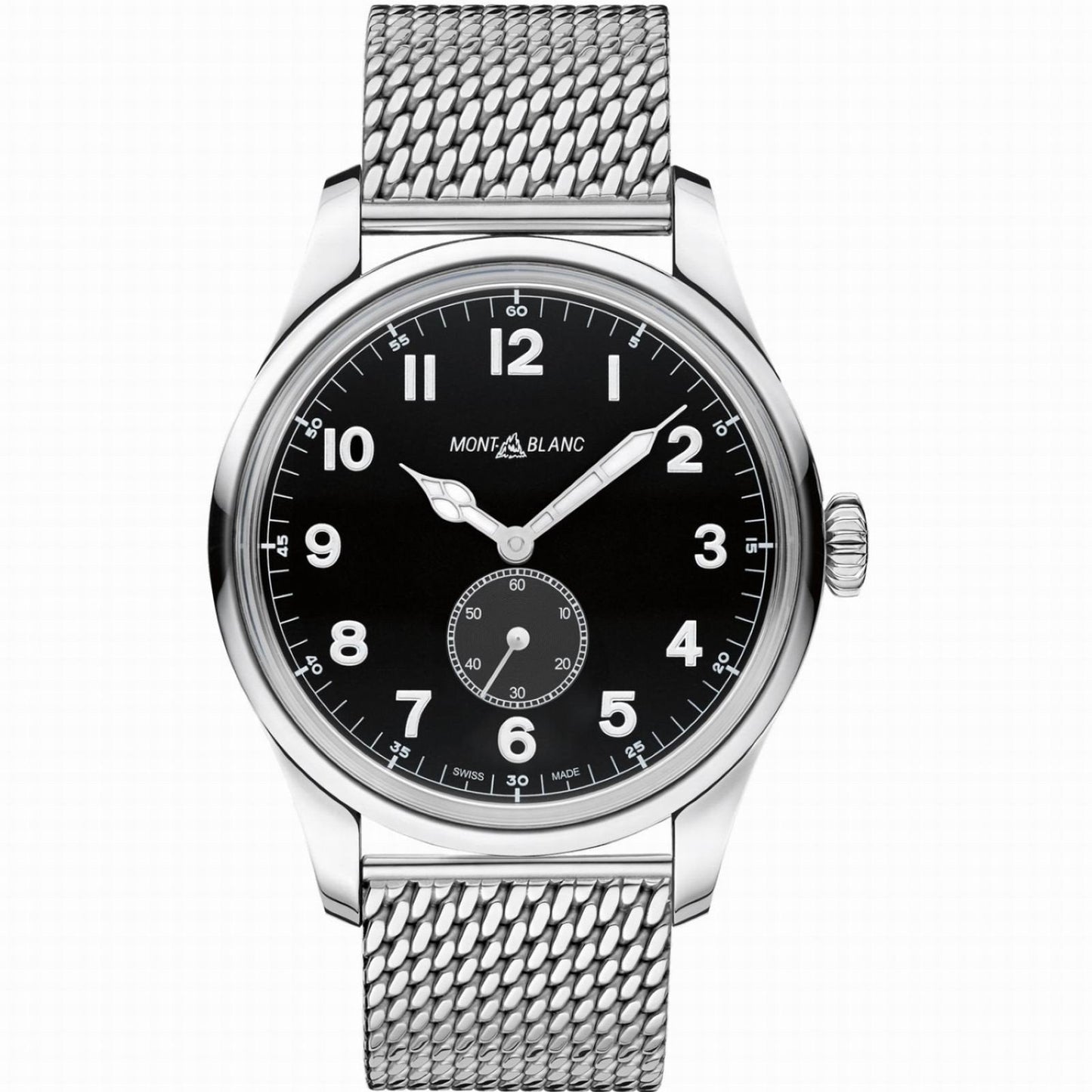 Montblanc 1858 Automatic Small Second 44mm black automatic steel watch 115074