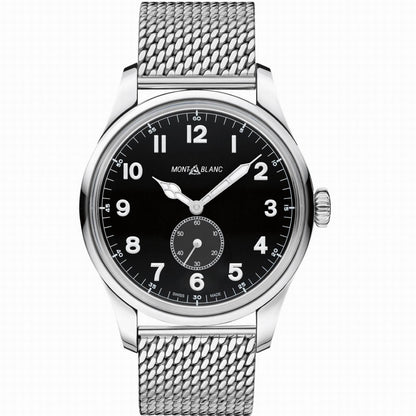 Montblanc 1858 Automatic Small Second 44mm black automatic steel watch 115074