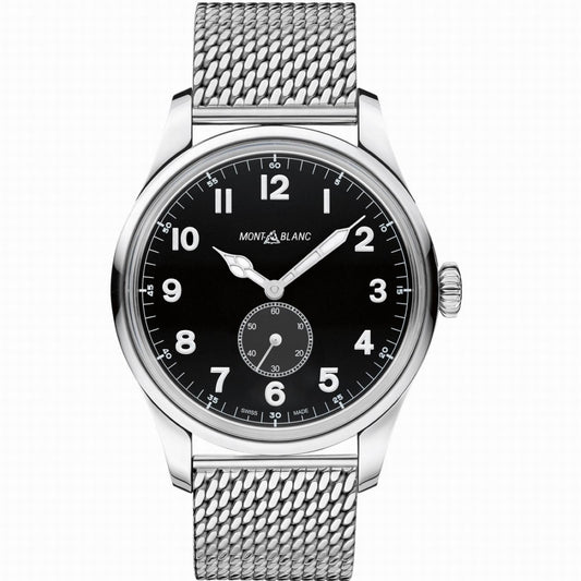 Montblanc 1858 Automatic Small Second 44mm black automatic steel watch 115074