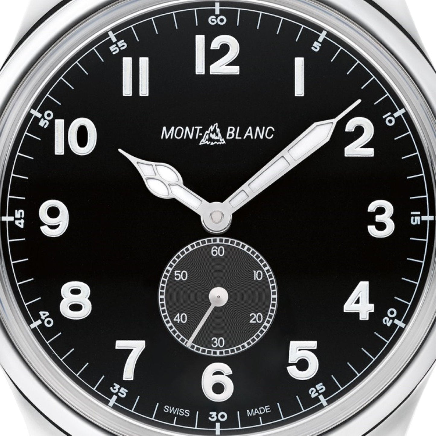 Montblanc 1858 Automatic Small Second 44mm black automatic steel watch 115074