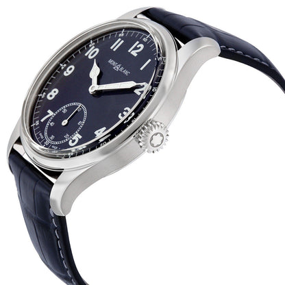 Montblanc montre 1858 Manual Small Second 44mm bleu remontage manuel acier 113702