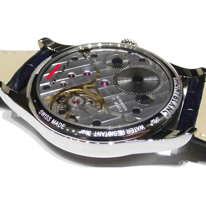 Montblanc montre 1858 Manual Small Second 44mm bleu remontage manuel acier 113702