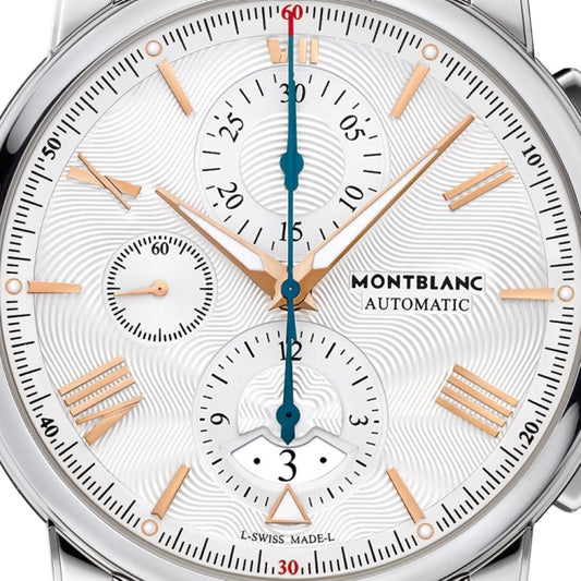 Montblanc watch 4810 Chronograph 43mm silver automatic steel 114856