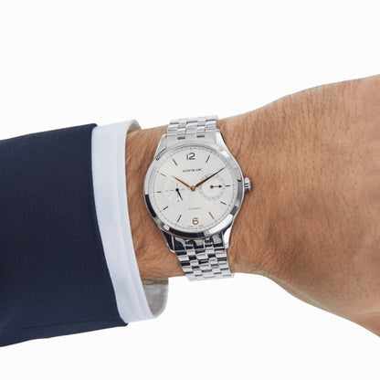 Montblanc Uhr Heritage Chronometrie 40mm Silber Automatik Stahl 114873