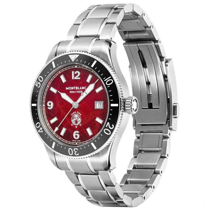 Montblanc Watch Iced Sea Date 41mm Burgundy Automatic Stainless Steel 132291