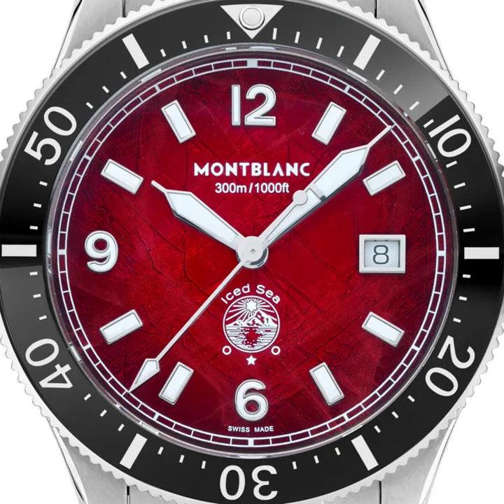Montblanc Watch Iced Sea Date 41mm Burgundy Automatic Stainless Steel 132291