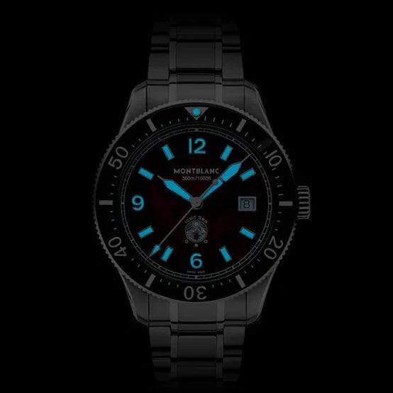 Montblanc Watch Iced Sea Date 41mm Burgundy Automatic Stainless Steel 132291