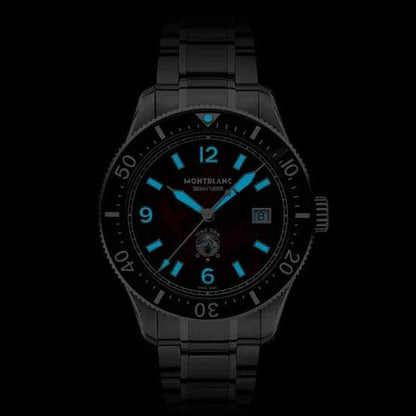 Montblanc Watch Iced Sea Date 41mm Burgundy Automatic Stainless Steel 132291