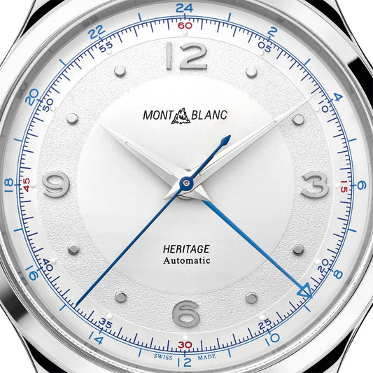 Montblanc men's watch Heritage GMT 40mm automatic steel 119949