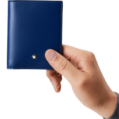 Montblanc Kompaktes Portemonnaie mit 6 Fächern Meisterstück schwarz/blau 129678