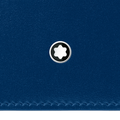 Montblanc Meisterstück langes Portemonnaie, 15 Fächer, Schwarz/Blau 129681