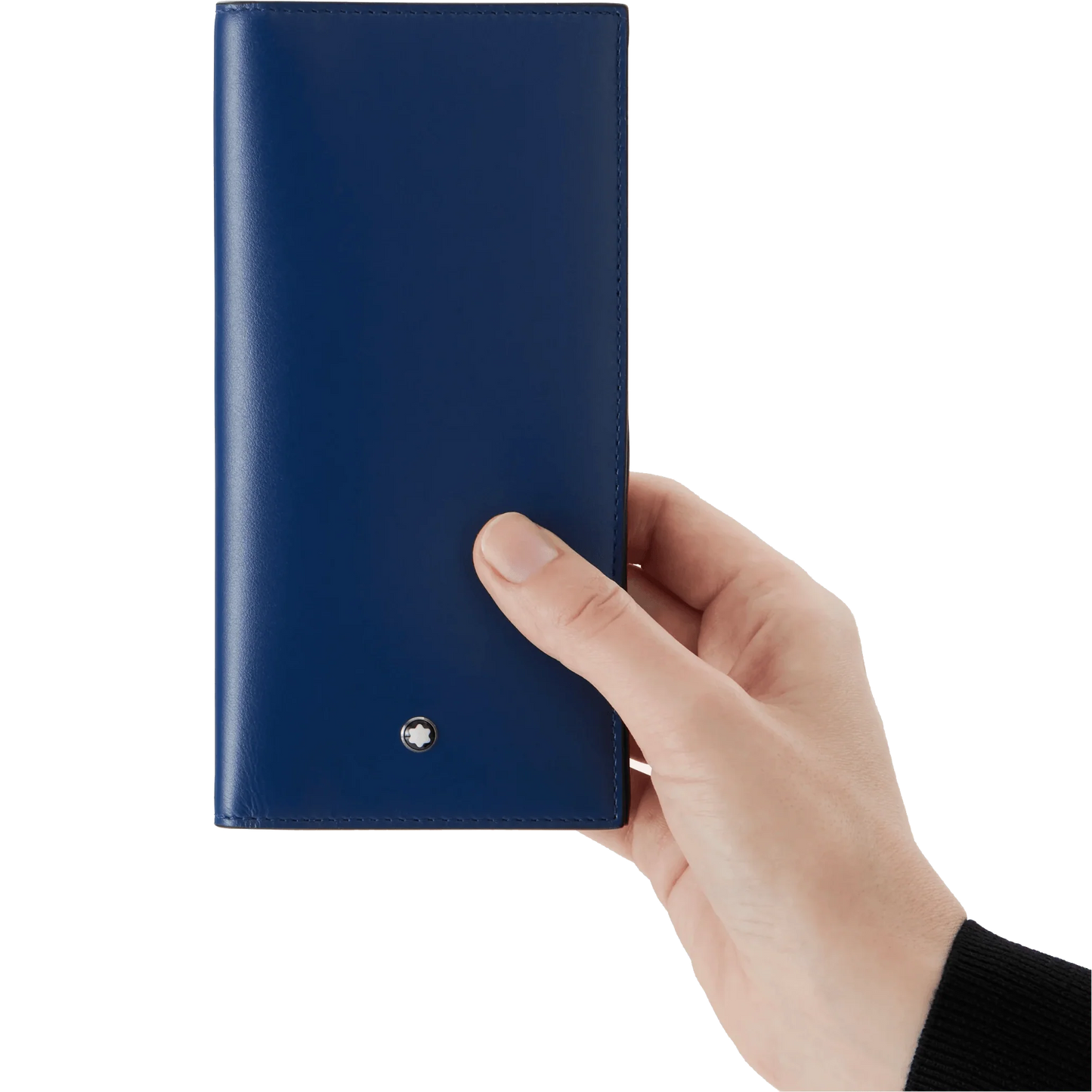 Montblanc Meisterstück langes Portemonnaie, 15 Fächer, Schwarz/Blau 129681