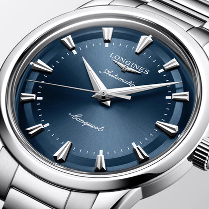 Longines orologio heritage 40mm blu acciaio automatico l1.650.4.92.6 con quadrante blu e materiale acciaio inossidabile protetto dall’ufficio federale svizzero