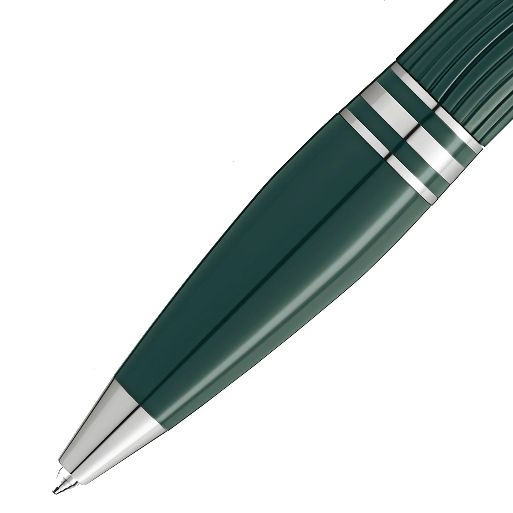 Penna a sfera montblanc starwalker polargreen in verde scuro con accenti argento e grip rigato cattura magia dellaurora boreale