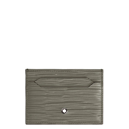 Montblanc porta carte in pelle verde oliva con stampa a rilievo e stella argento per uso elegante e alta qualità