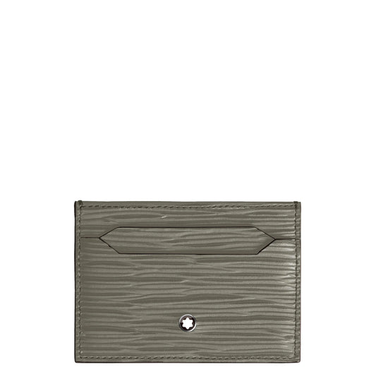 Montblanc porta carte in pelle verde oliva con stampa a rilievo e stella argento per uso elegante e alta qualità