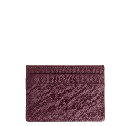 Montblanc porta carte multi lime in pelle stampa saffiano bordeaux con superficie leggermente goffrata e cuciture sottili