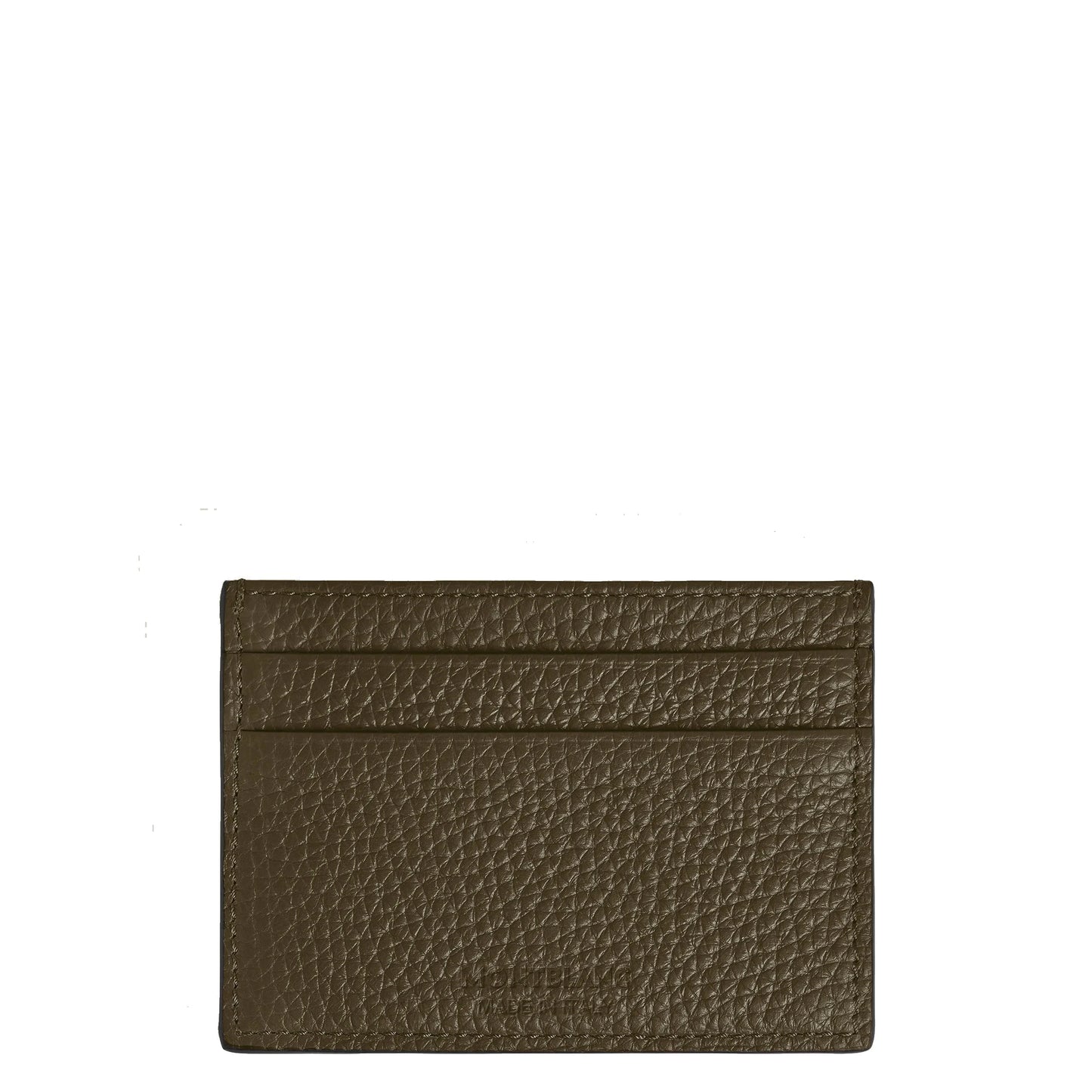 Montblanc porta carte 5 scomparti kaki in vitello premium kaki con bordi cuciti e tre fessure orizzontali