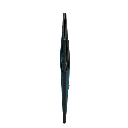 Portacarte montblanc blu legion 198755 in pelle verde petrolio con profilo sottile e cuciture evidenti ai bordi