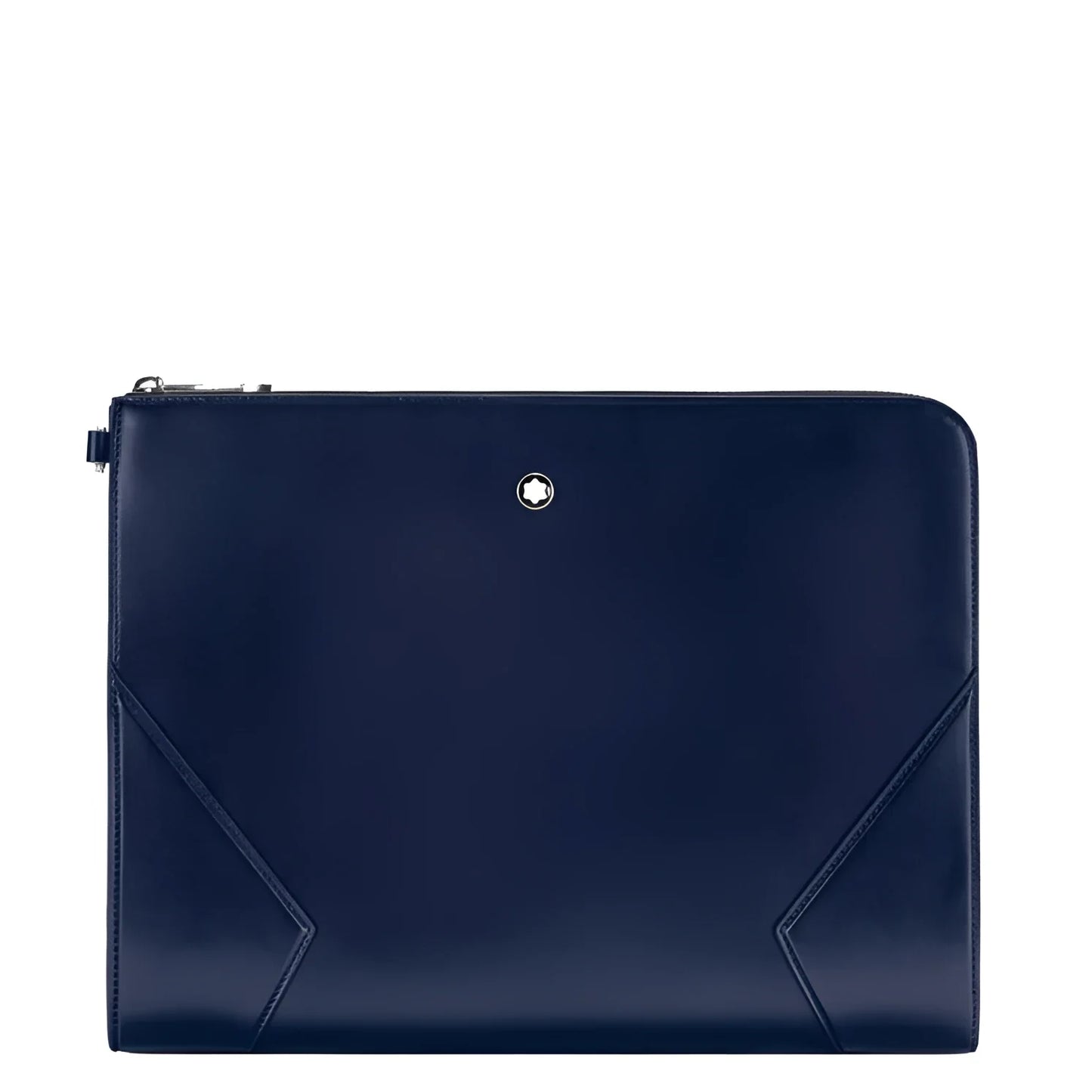 Portadocumenti meisterstück montblanc blu inchiostro in pelle blu navy con design minimalista e cuciture sottili perfetto compagno laptop