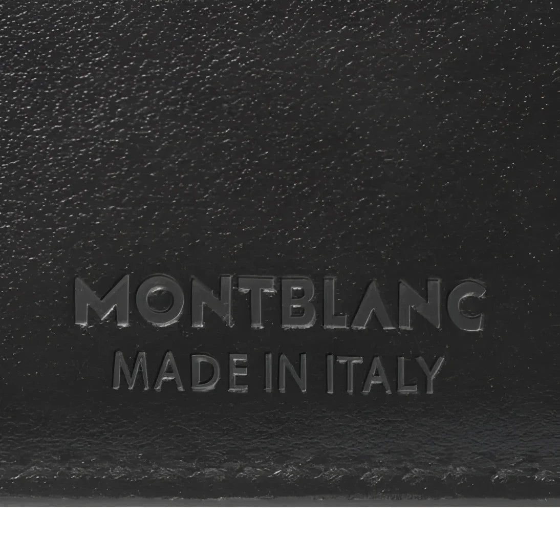 Portafoglio meisterstück montblanc in pelle nera con design elegante e logo montblanc made in italy impresso