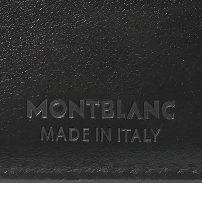 Portafoglio meisterstück montblanc in pelle nera con design elegante e logo montblanc made in italy impresso