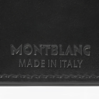 Portafoglio montblanc portafoglio meisterstück nero in vitello pieno fiore con fodera jacquard e portamonete