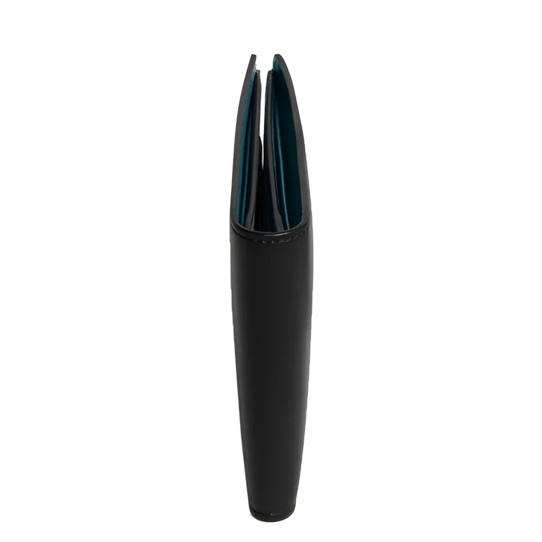 Portafoglio montblanc blu legion in pelle soft con 6 scomparti e porta carte amovibile elegante e minimalista