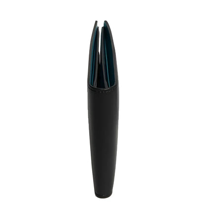 Portafoglio montblanc blu legion in pelle soft con 6 scomparti e porta carte amovibile elegante e minimalista