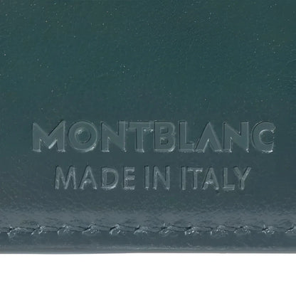 Portafoglio meisterstück montblanc in pelle british green verde britannico con logo in rilievo e made in italy
