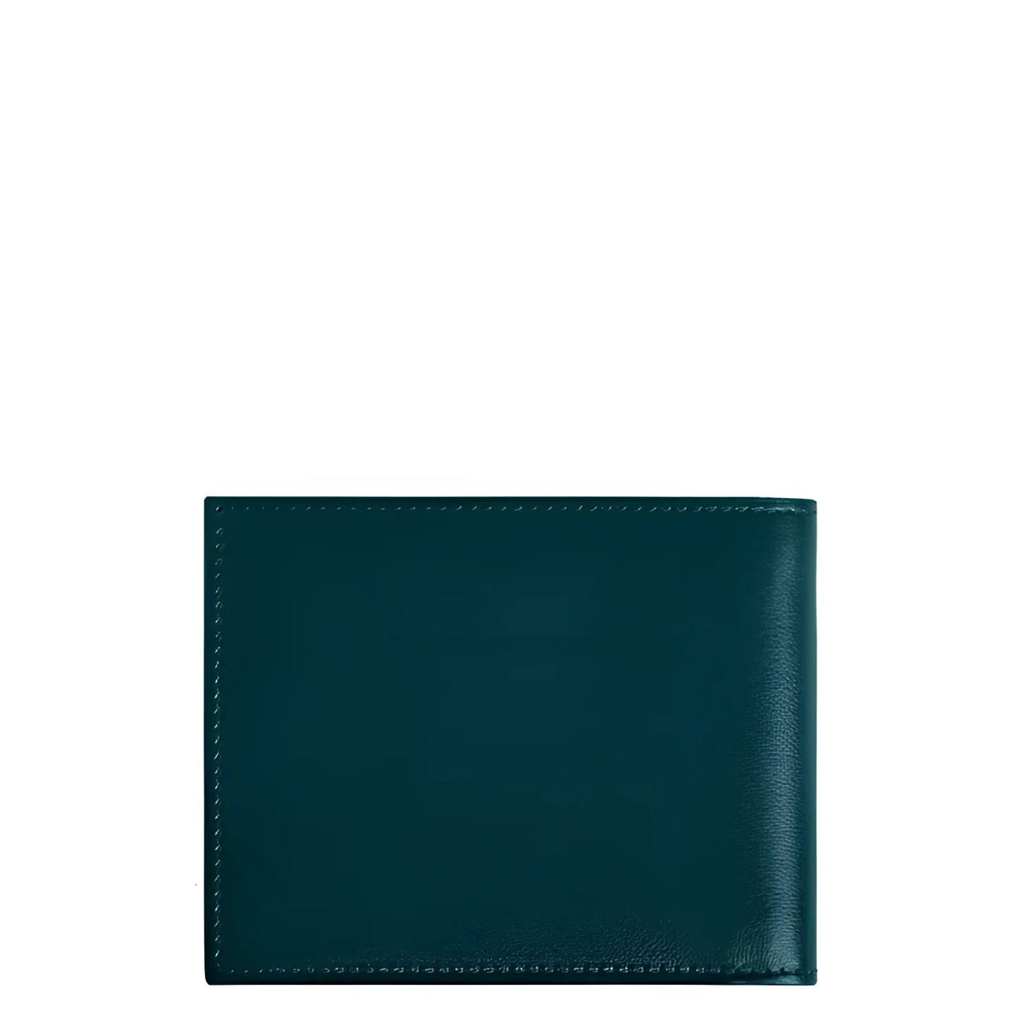 Portafoglio meisterstück montblanc in pelle blu cipro con sei scomparti e cuciture precise ai bordi