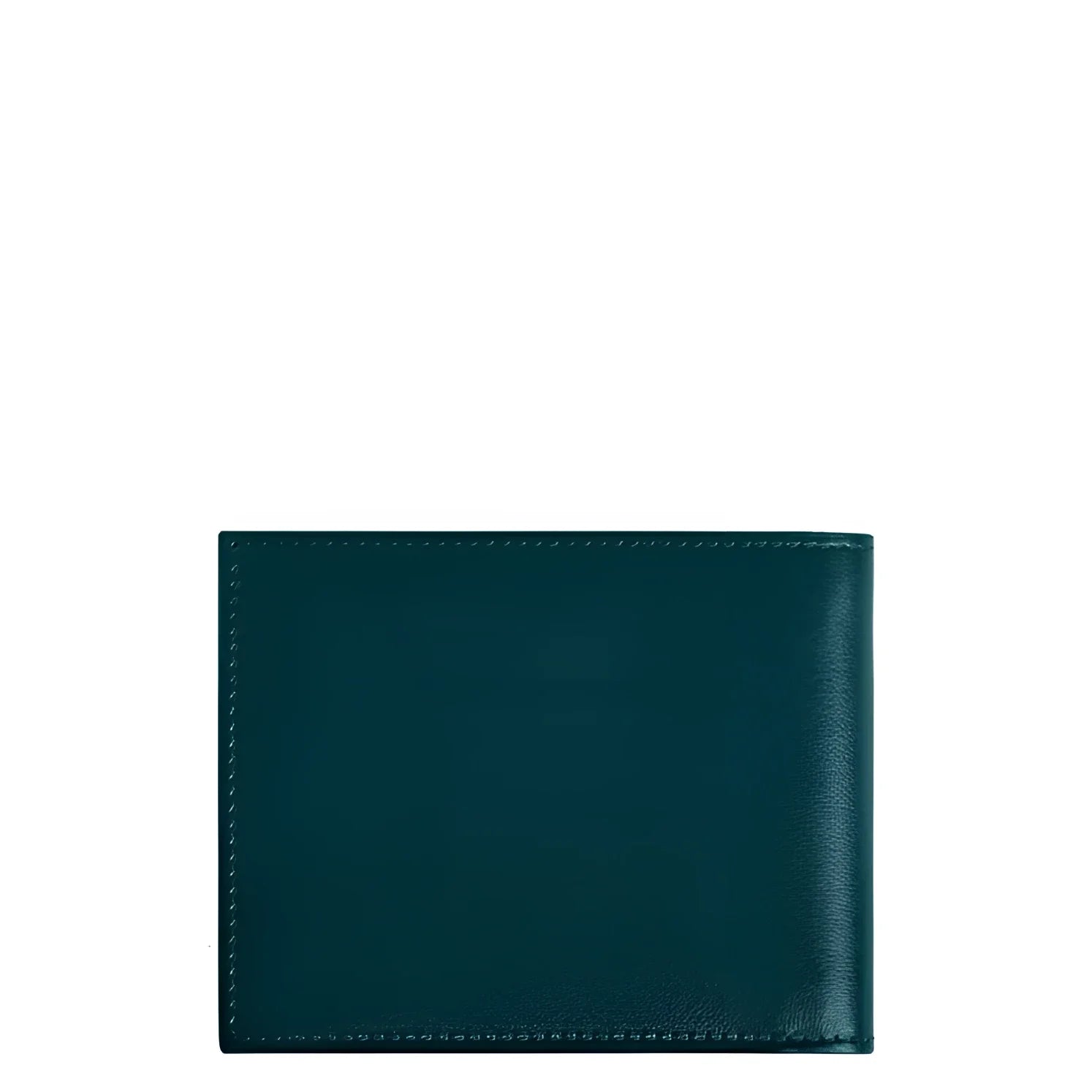 Portafoglio meisterstück montblanc in pelle blu cipro con sei scomparti e cuciture precise ai bordi