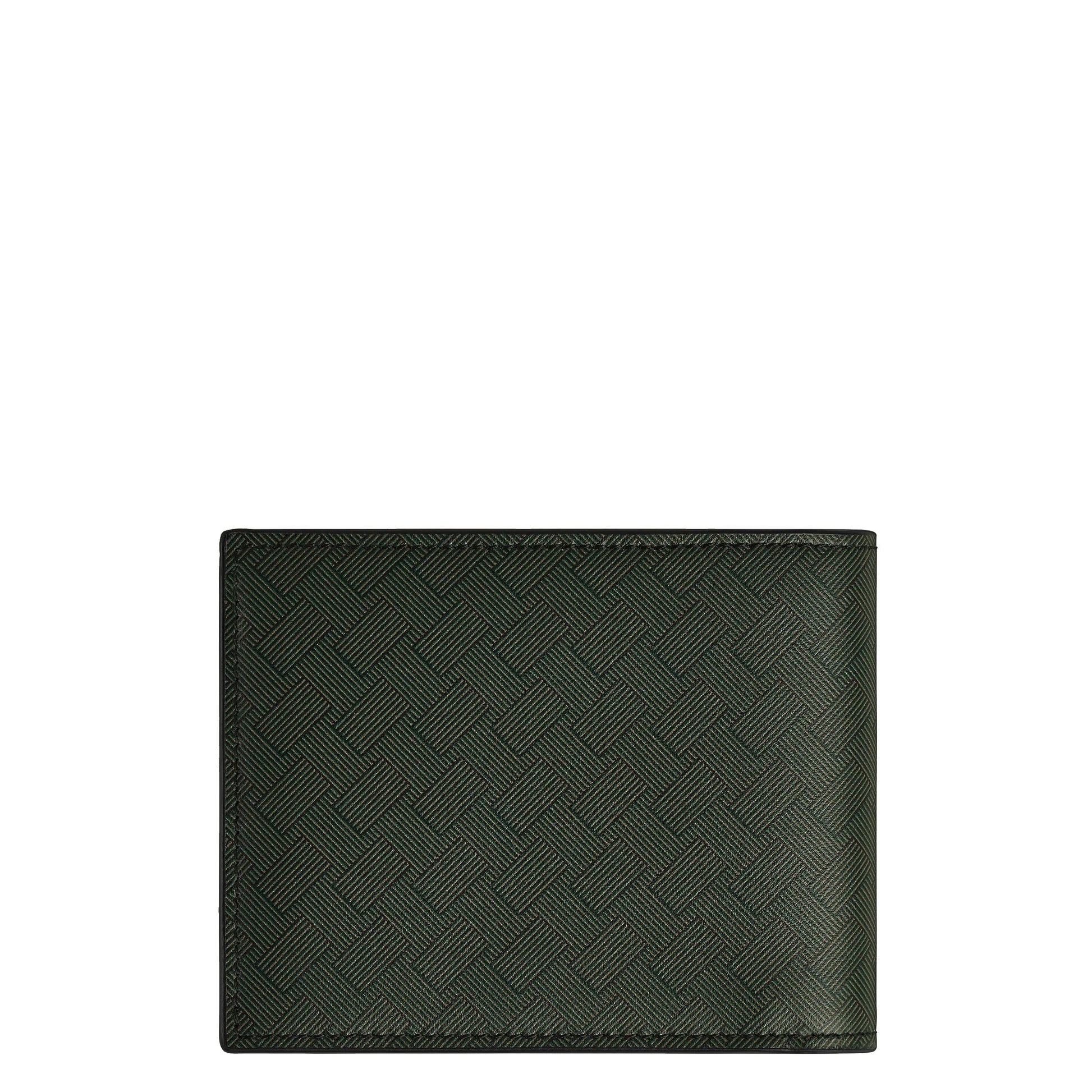 Montblanc portafoglio extreme 3.0 6cc multikaki verde in tessuto intrecciato con distintivo motivo extreme elegante alleato quotidiano