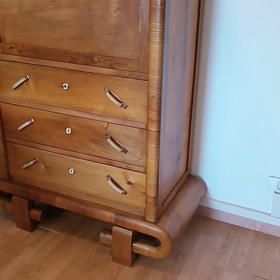 Secretaire in noce Art Decò anni 50 Mid Century Modern stile elegante