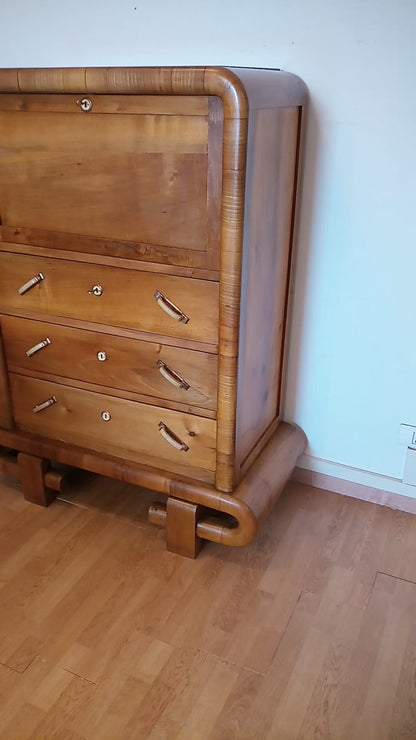Secretaire in noce Art Decò anni 50 Mid Century Modern stile elegante