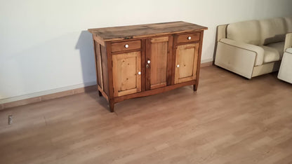 Credenza bassa in pino rustica, Sud Italia, Fine XIX° Secolo