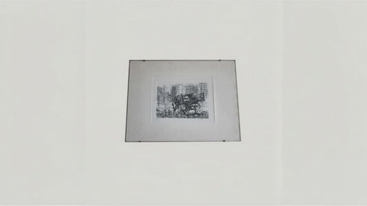 Renzo Vespignani, Italiano (1924 - 2001) - Camion in periferia, Anno: 1956,Acquaforte, firmata e numerata a matita