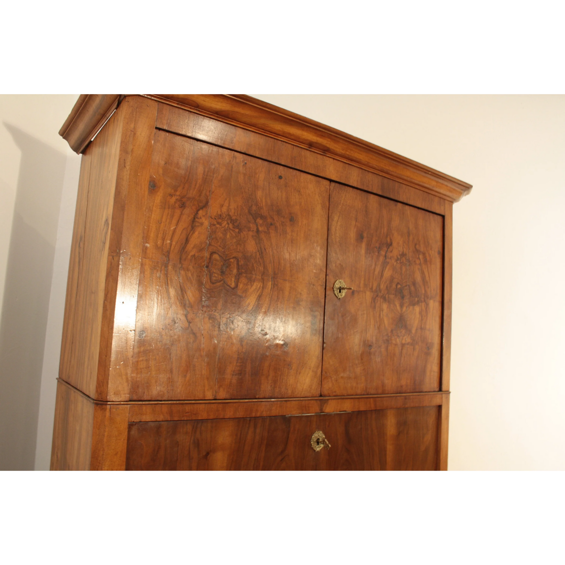 Secretaire scrittoio credenza Umbertino rovere massello originale fine ottocento