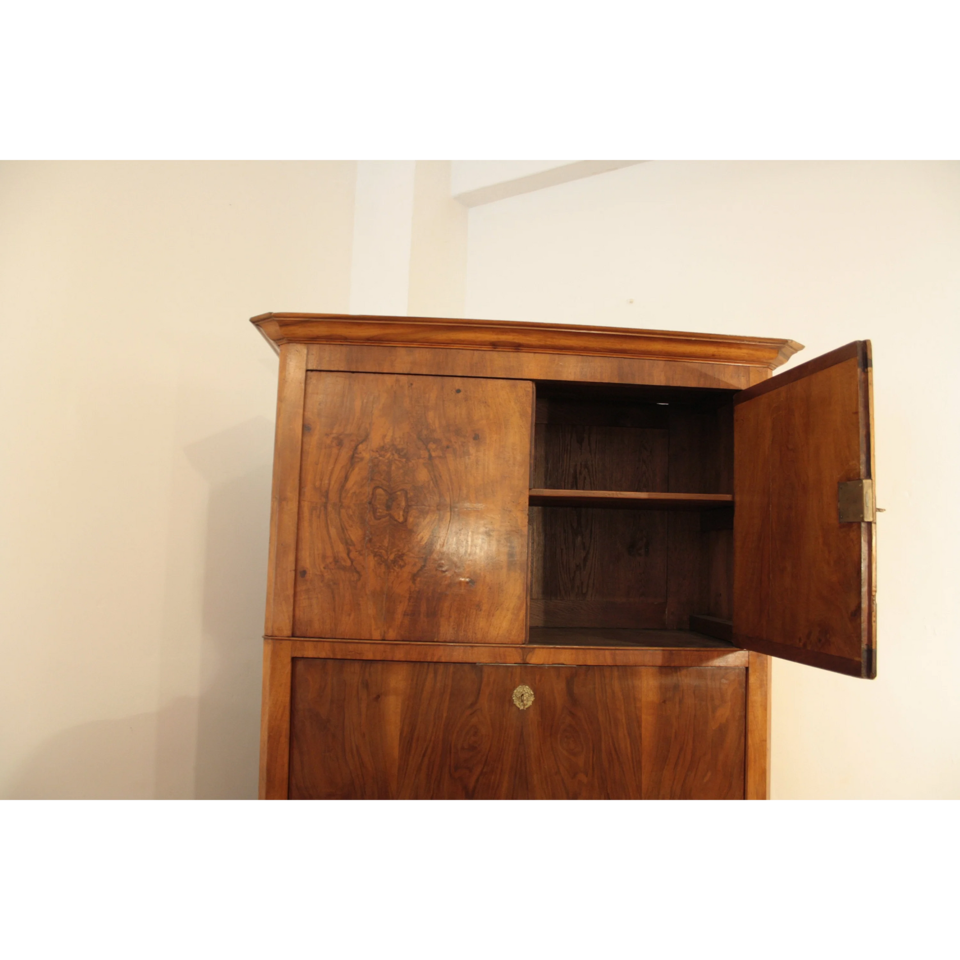 Secretaire scrittoio credenza Umbertino rovere massello originale fine ottocento