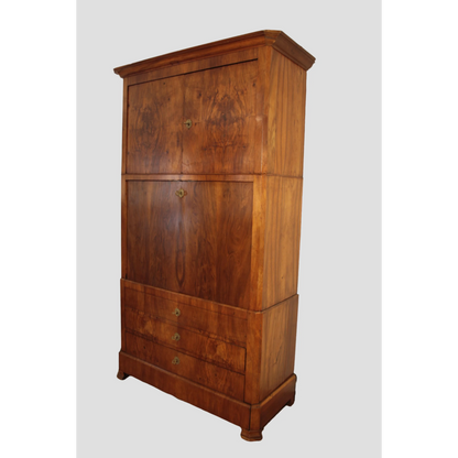 Secretaire scrittoio credenza Umbertino rovere massello originale fine ottocento