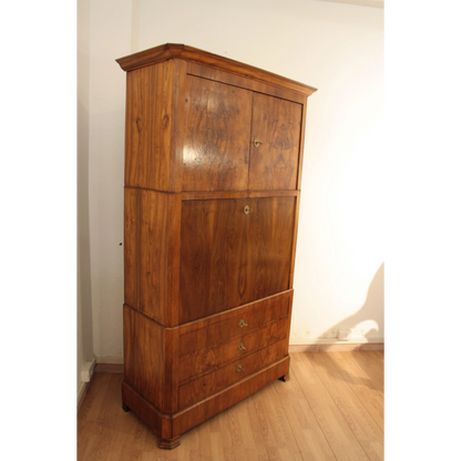 Secretaire scrittoio credenza Umbertino rovere massello originale fine ottocento